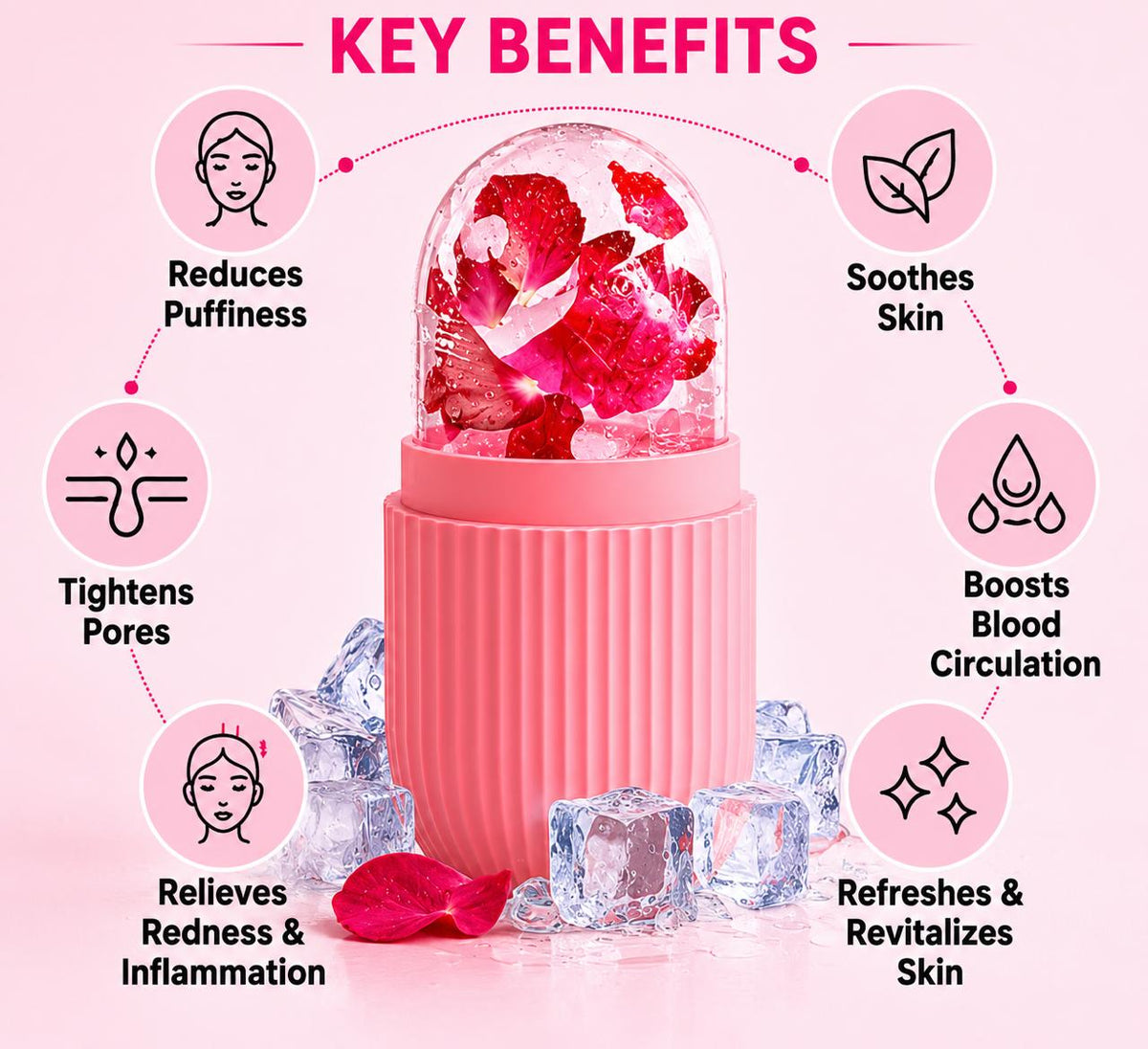 RoseGlow Cooling Face Roller